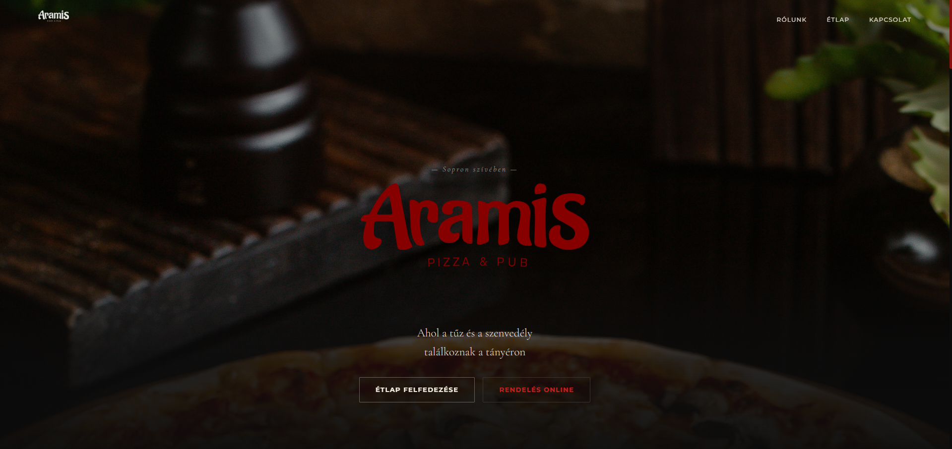 Aramis weboldal